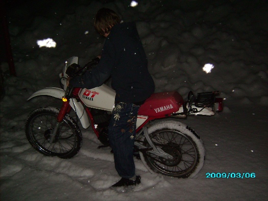 Zacke på sin nya Yamaha DT50